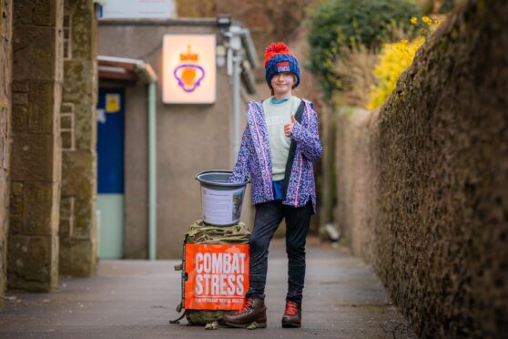 Sophie Robb, 9, is doing a fundraising 10 mile march for Combat Stress. Image: Steve MacDougall/DC Thomson