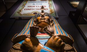 Egyptian sarcophagus film prop in new Perth Museum