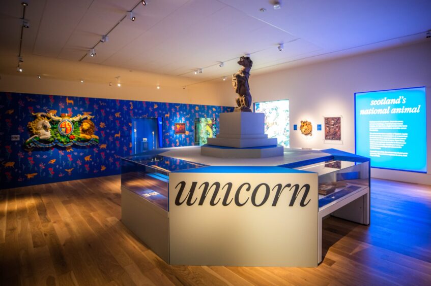 The Unicorn exhibition inside Perth Museum. 