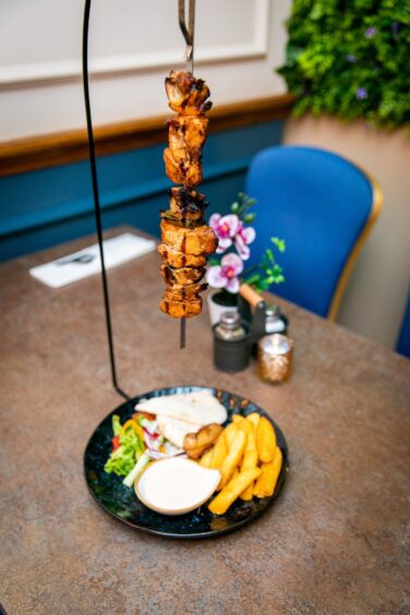 The hanging kebab from Orchid in Broughty Ferry.
