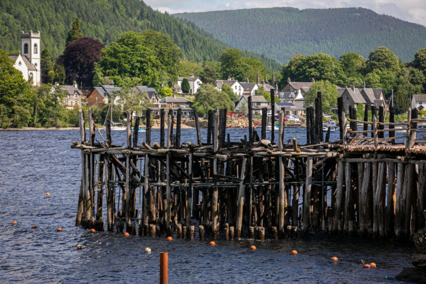 The aftermath of the fire at the Scottish Crannog Centre in June 2021.