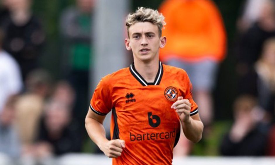 Dundee United's Miller Thomson in action against Spartans