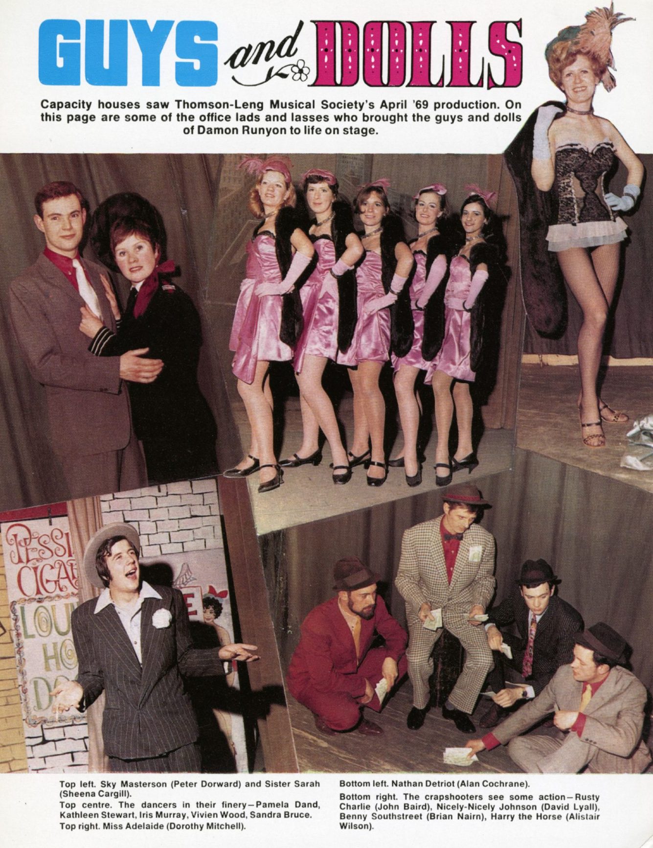 A review with pictures of Guys and Dolls from the Argus in 1969. 