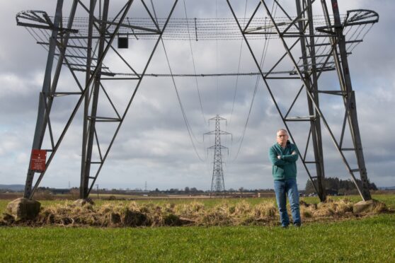 Pylons campaigner Vince Taylor lives near Forfar. Image: Alan Richardson Pix-AR.co.uk