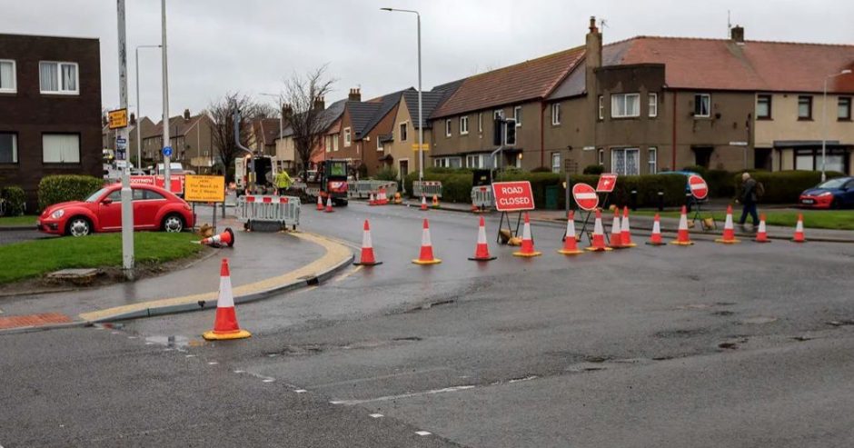 Gas works on Whyteman's Brae in Kirkcaldy caused the closure of the health centre