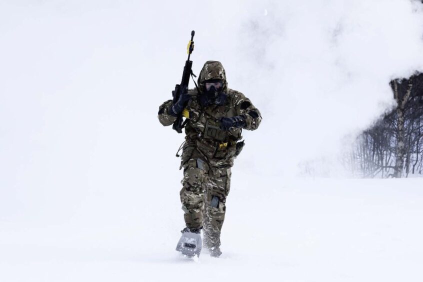 Arbroath Royal Marines on Arctic exercise.