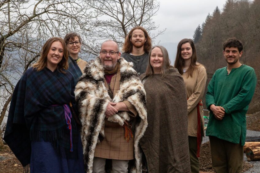 Some of the Crannog team members in costume.