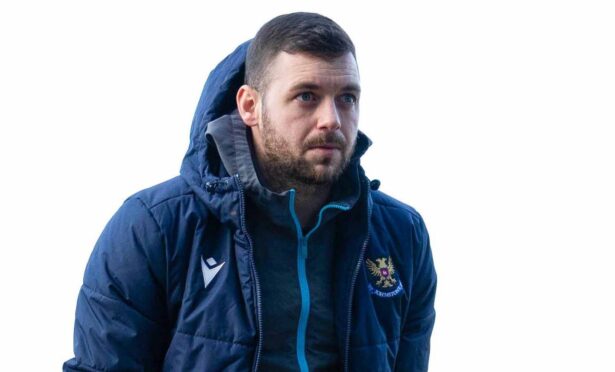 Drey Wright in a St Johnstone coat