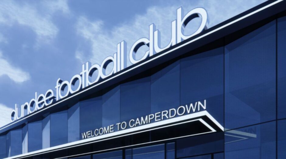 How entrance to Dundee's new stadium at Camperdown could look.