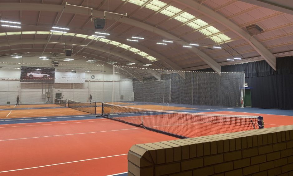 Tennis courts at David Lloyd Dundee.