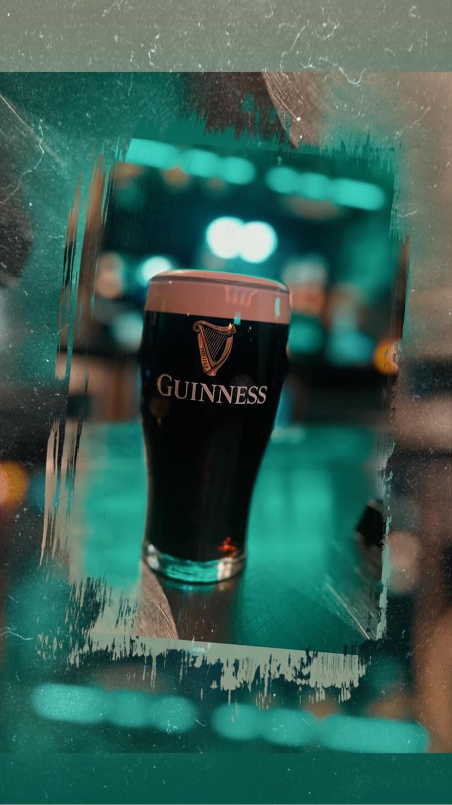 A pint of Guinness on a table at O'Marley's in Dundee ahead of St Patrick's Day.