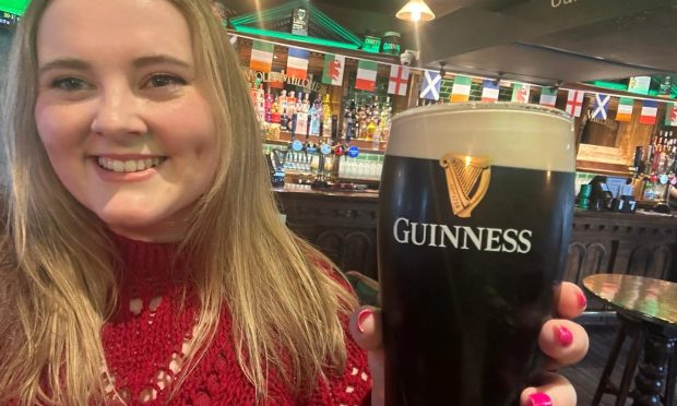Food and drink journalist Joanna Bremner with a pint of Guinness this St Patrick's Day.