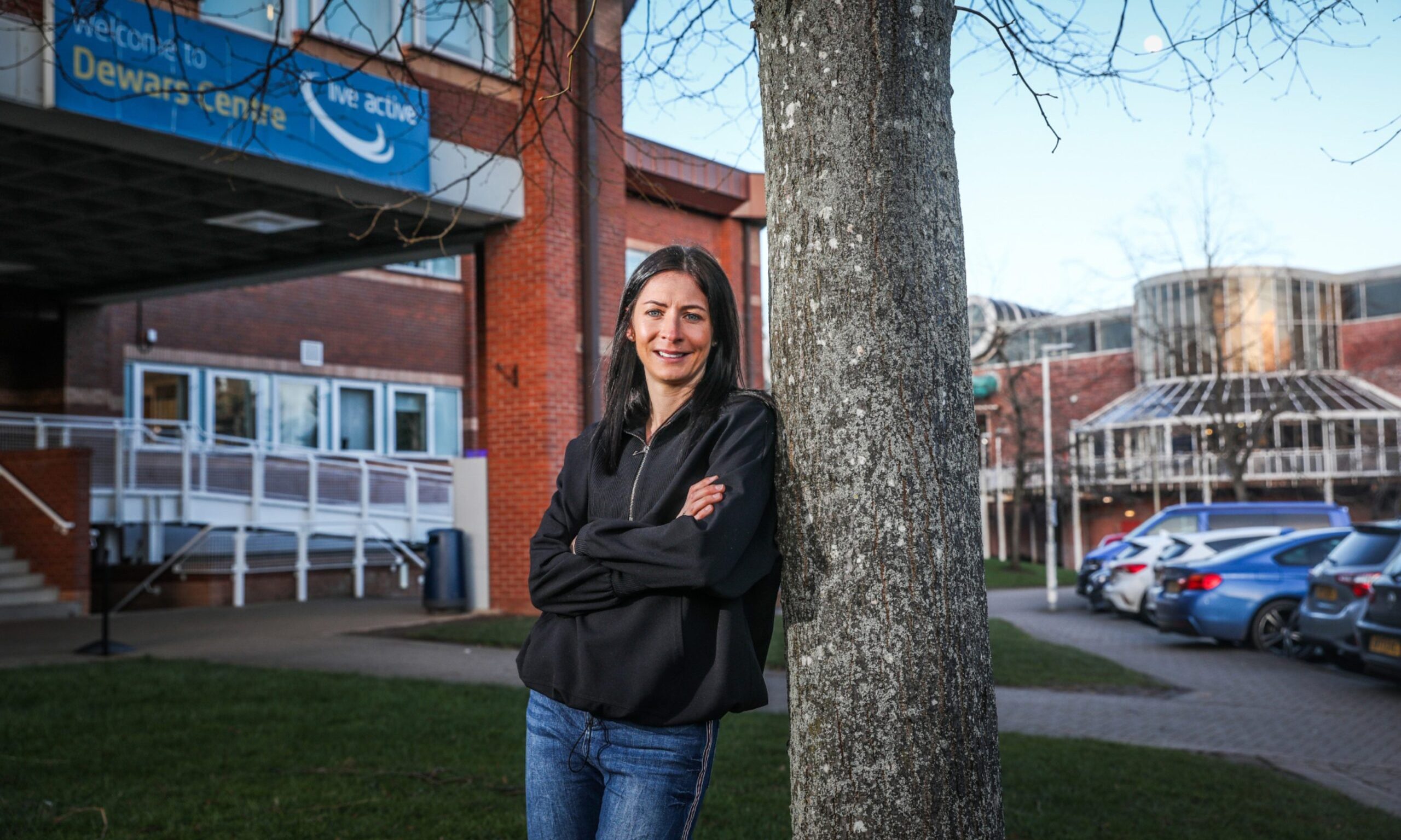 Olympic champion Eve Muirhead outside Dewars Centre. Image: Mhairi Edwards/DC Thomson