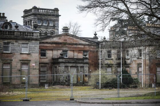 The former Letham Grange hotel has deteriorated since it closed more than a decade ago. Image: Mhairi Edwards/DC Thomson