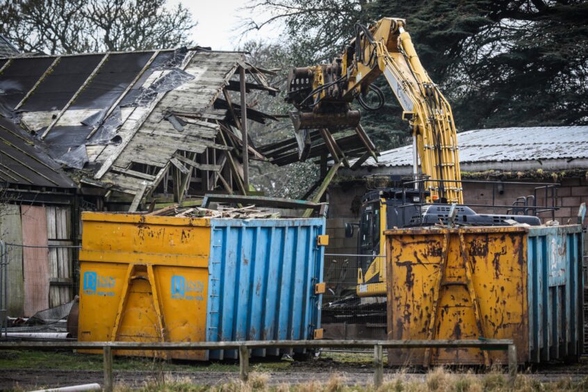 Letham Grange demolition work