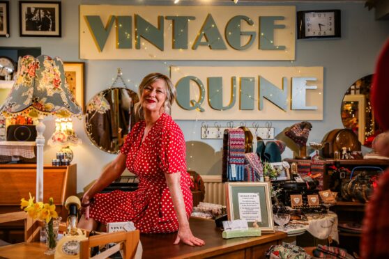 Lisa Irving owns the Vintage Quine boutique in the village of Falkland, where Outlander was filmed. Image: Mhairi Edwards/DC Thomson.