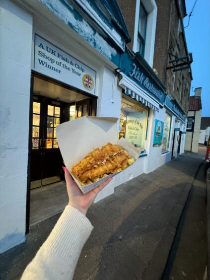 The battered haddock supper from the Anstruther Fish Bar.