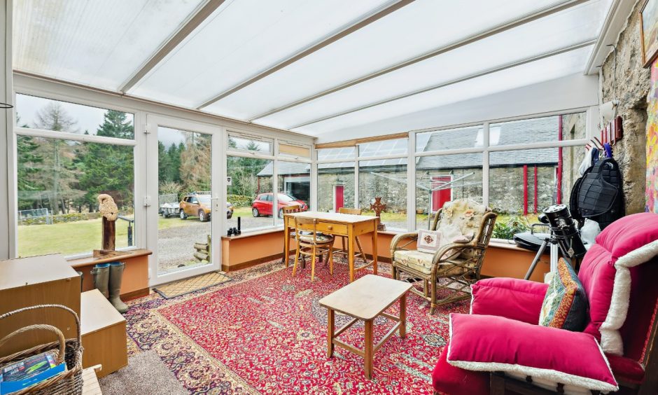 Sun room at Perthshire property.