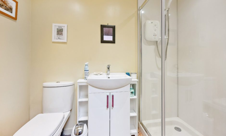 En-suite shower room at Perthshire property.