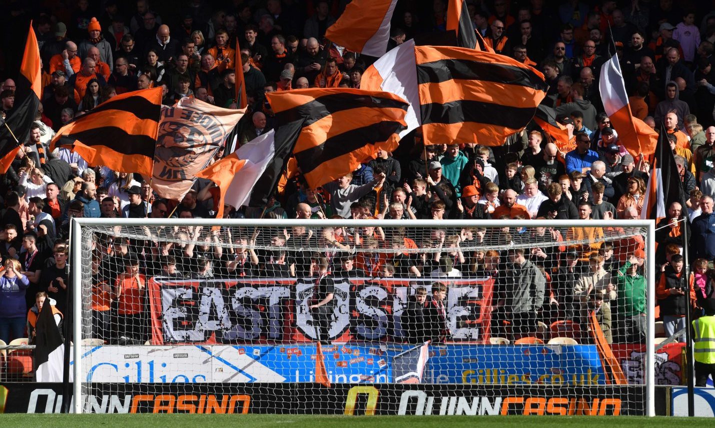 The Dundee United singing section at Tannadice
