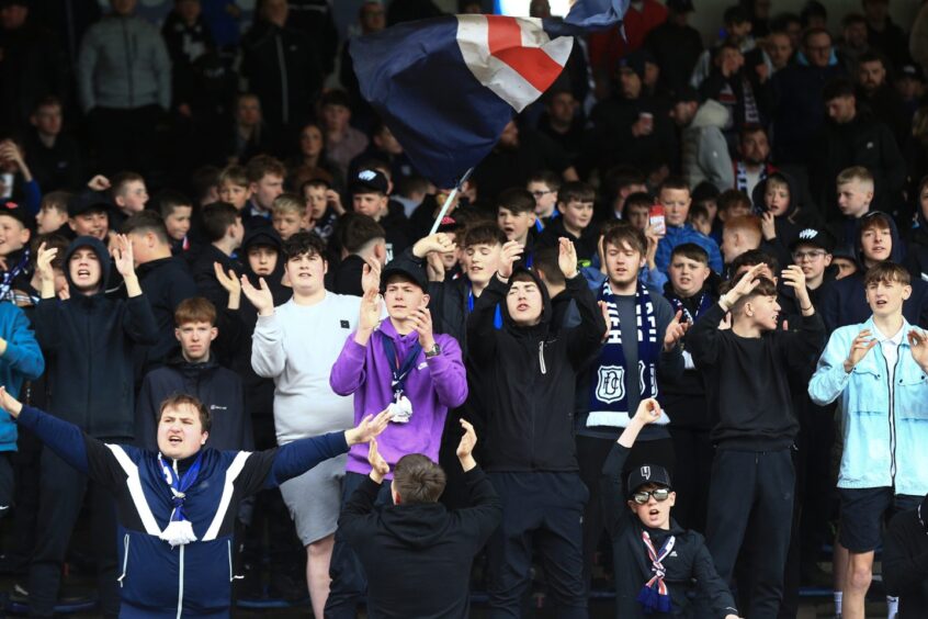 Dundee fans were encouraged by their team's display against Celtic. Image: David Young/Shutterstock