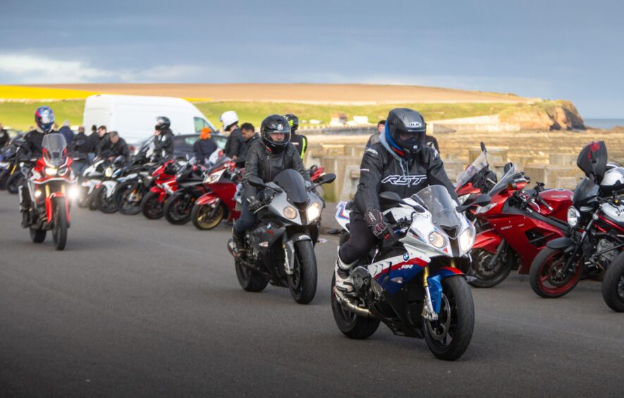 Bikers ride-out at Arbroath.