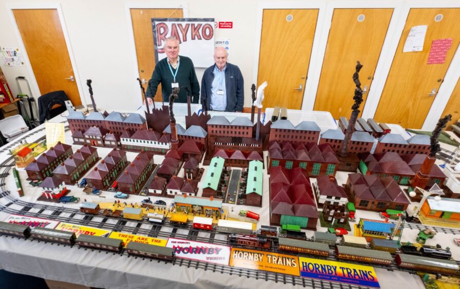 Model railway buildings on show in Kirriemuir exhibition.