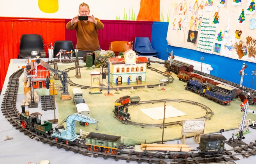 Model railway layouts at Kirriemuir collectors' event.