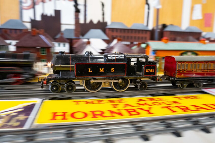 Hornby trains on show in Kirriemuir model railway exhibition.