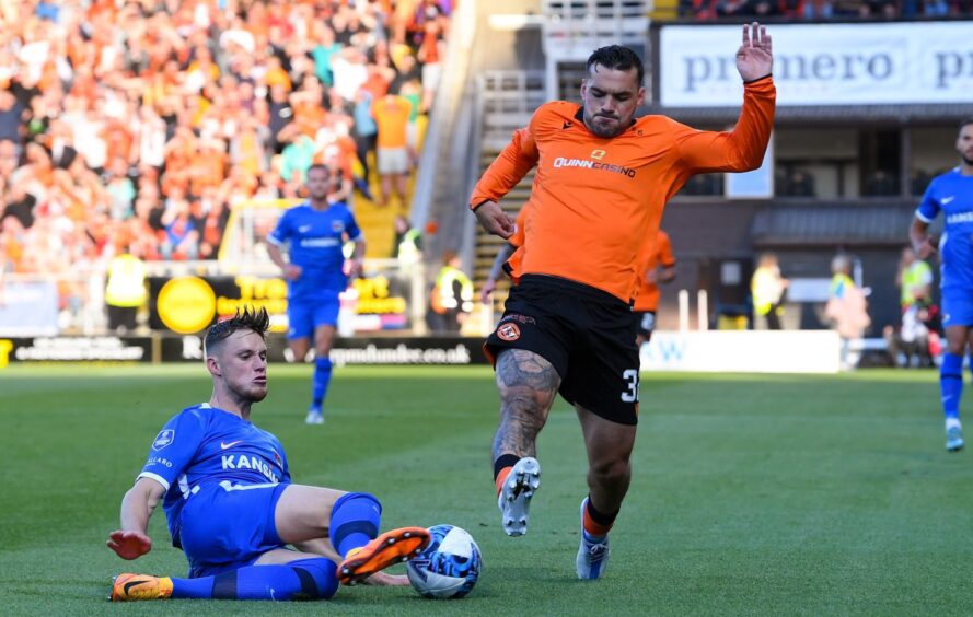 Tony Watt, right, has represented Dundee United in Europe in 2022