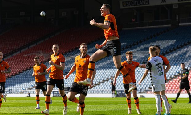 Ross Graham jumps for joy as Dundee United run riot at Hampden Park