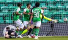 Tony Gallacher pounces to make it 2-1 to St Johnstone late on at Hibs.