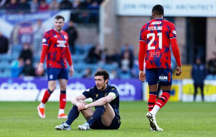 Joe Shaughnessy was forced off early on with injury. Image: SNS