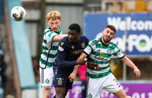 Dundee faced Celtic at Dens Park. Image: SNS