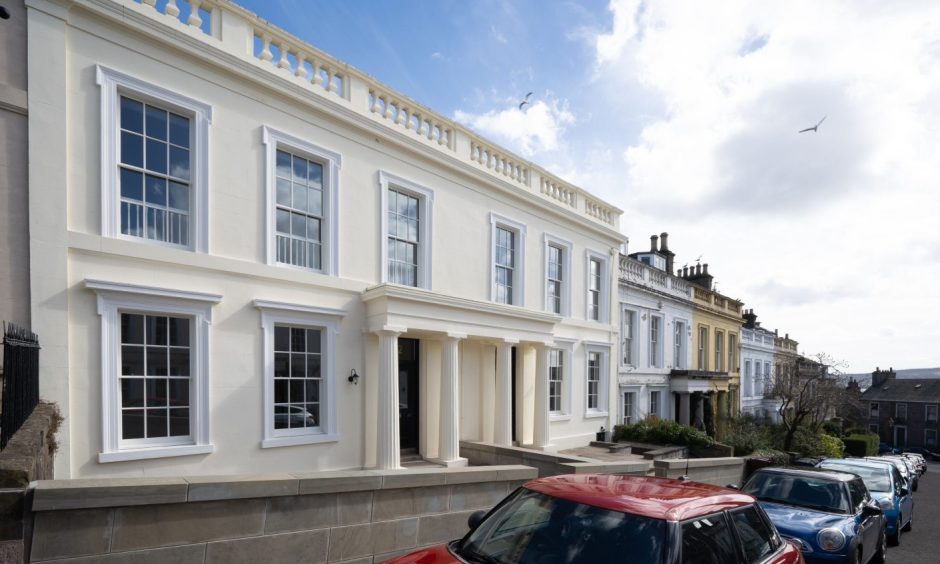 The refurbished townhouses on Springfield in Dundee. 