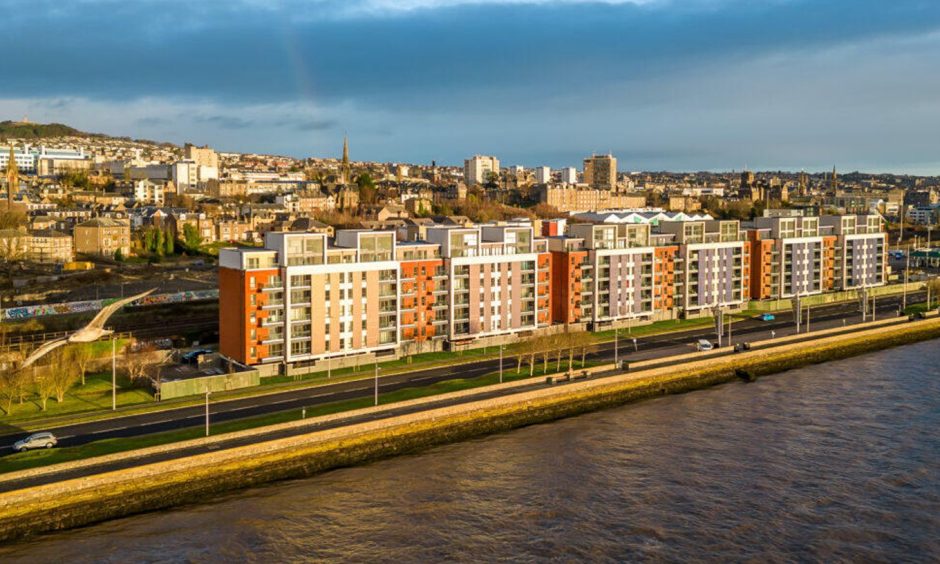This Dundee flat has views over the Tay.