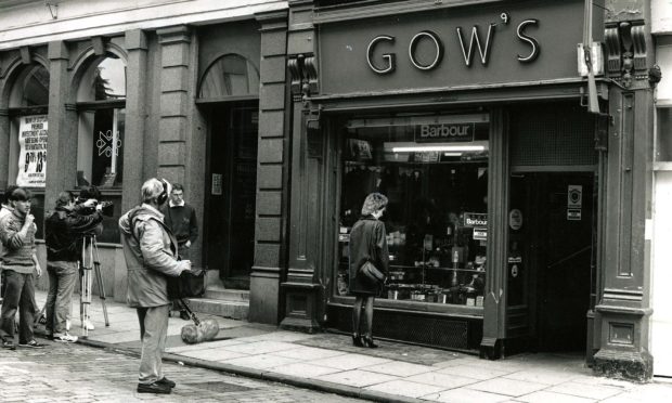 The Crimewatch reconstruction takes place outside Gow's gun shop in Dundee in 1989.