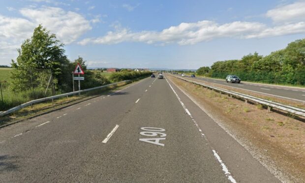 A90 roadworks Forfar Dundee