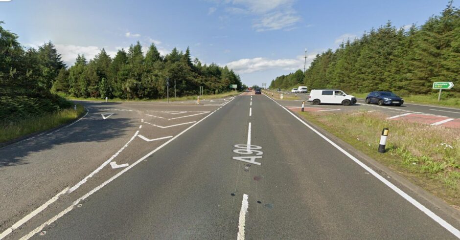 A90 junction with the A928