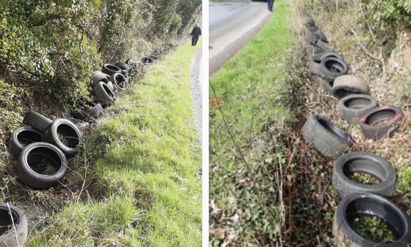 Brazen Fly-tippers Dump 47 Tyres At Roadside In Fife