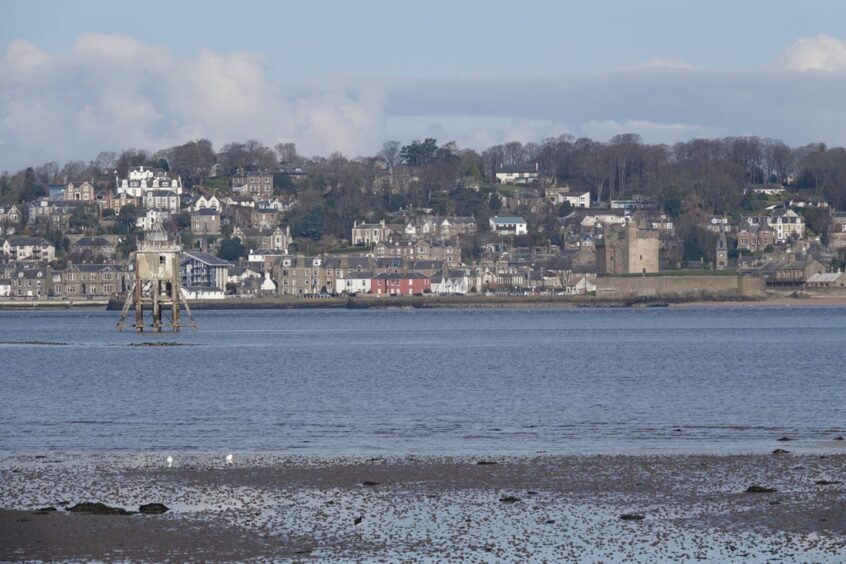 View of Broughty Ferry from tayport. 
