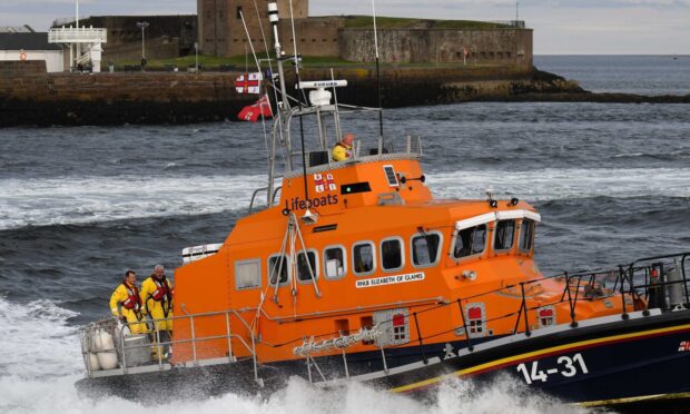 The Broughty Ferry all-weather lifeboat Elizabeth of Glamis.