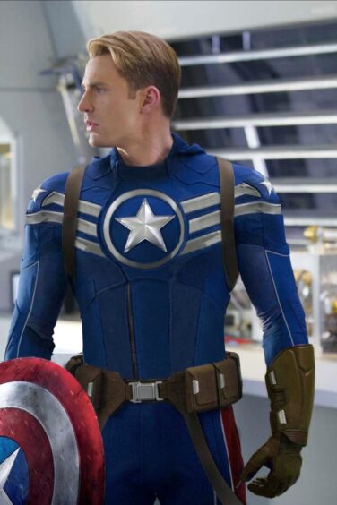 Captain America (Chris Evans) from the Avengers movies.