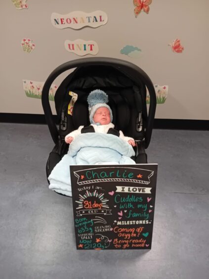 Miracle Fife baby Charlie Auchterlonie finally able to go home after spending 81 days in hospital. 