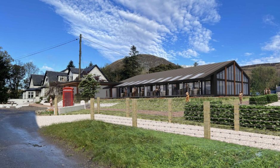 How the Clova Hotel barn extension would look.