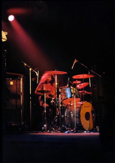 Ian Paice on drums in Dundee in 1974.