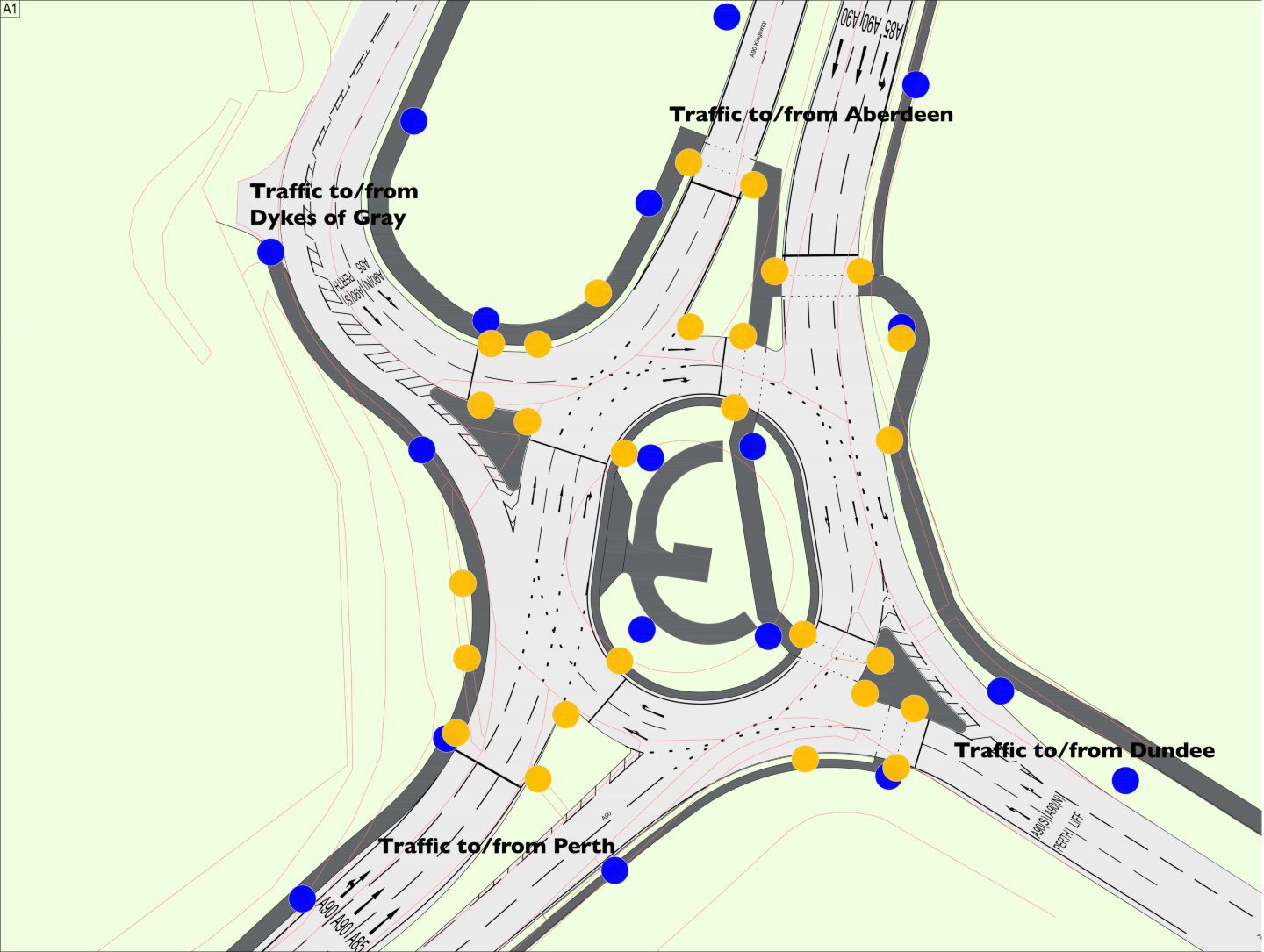 A graphic showing the roundabout plans.