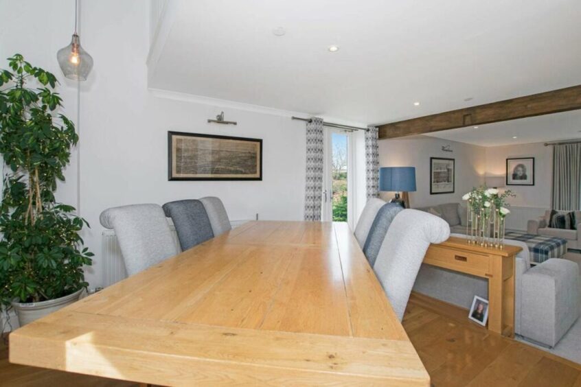 dining area in barn conversion home for sale 