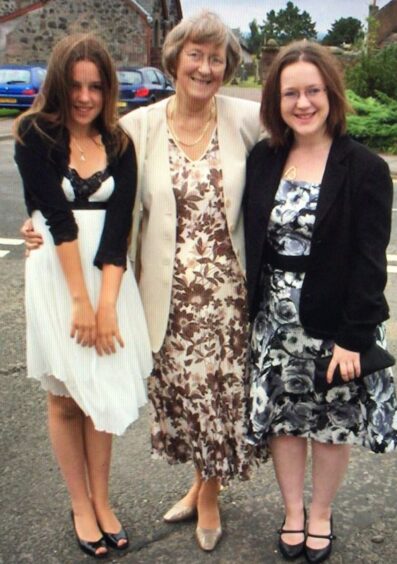 Elspeth with her grand-daughters Alex and Robyn