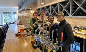 The Crown stars Dominic West, Jim Murray and Matthew Goode joined fellow Hollywood actor Burn Gorman at the Meikleour Arms in Perthshire. Image: Claire Mercer Nairne.
